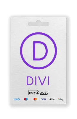 Divi Pro WordPress teması lisans paket görseli, mor Elegant Themes Divi logosuyla