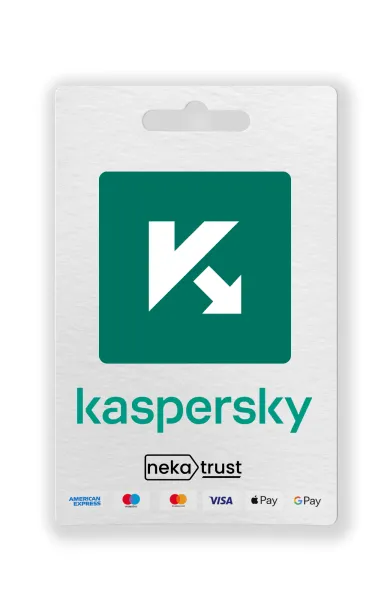 Kaspersky Premium Total Security 1 yıllık lisans kutu görseli, kırmızı-yeşil koruma rozetiyle