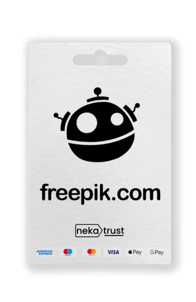 Freepik Premium hesap kapak görseli, mavi marka rengi ve görsel arşiv mozaiğiyle