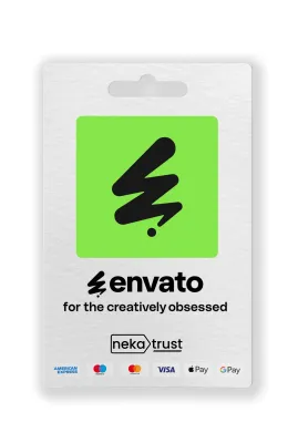 Envato Elements indirme platformu hesap kart görseli, mavi marka renkleriyle