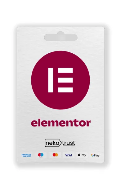 Elementor Pro WordPress eklentisi lisans kartı, pembe marka rengi ve sayfa düzenleyici ikonuyla