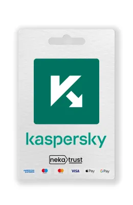 Kaspersky Premium Total Security 1 yıllık lisans kutu görseli, kırmızı-yeşil koruma rozetiyle